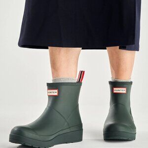 NEW HUNTER Play Short Rain Boots in Arctic Moss For Women 725 6s3